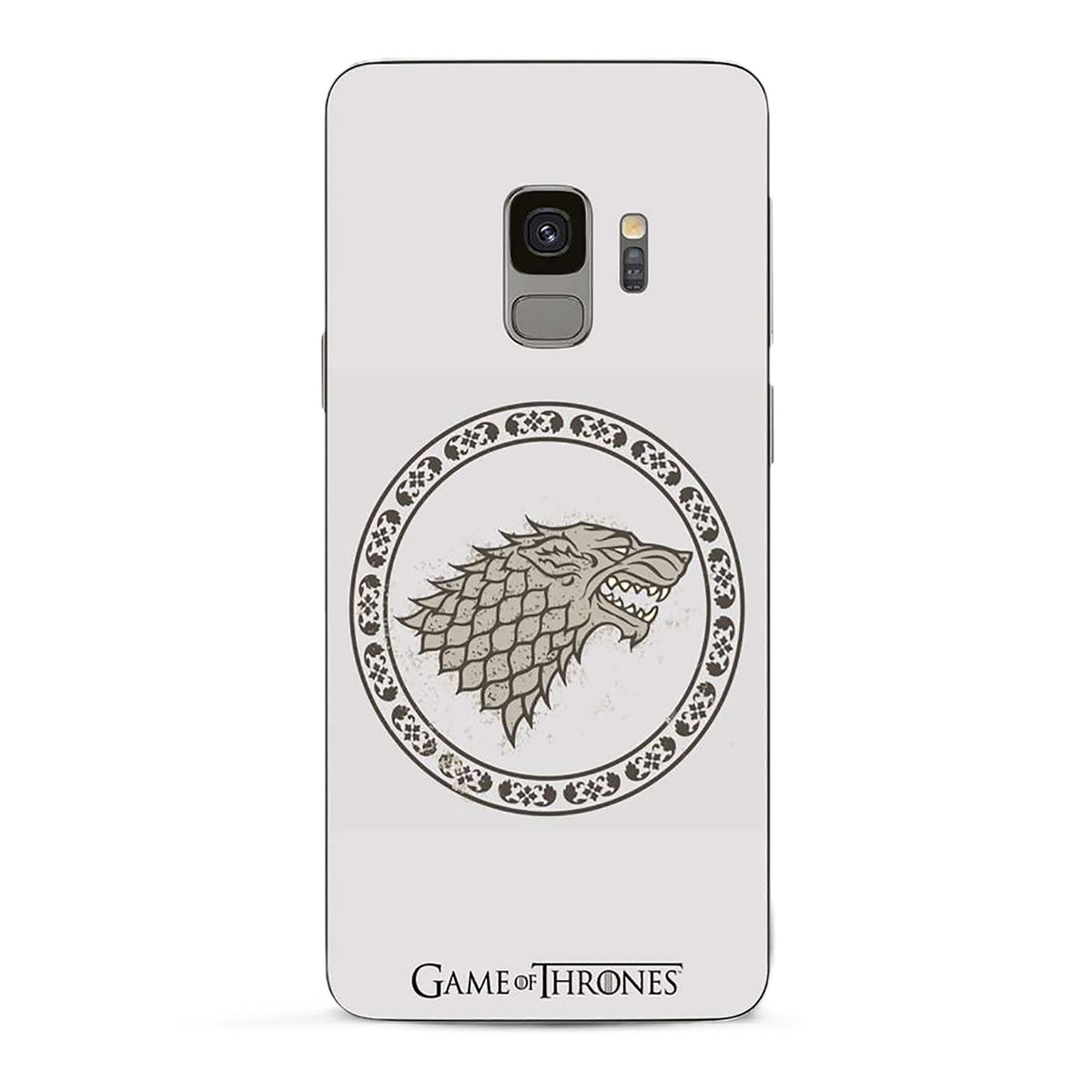 Image produit Game of Thrones - Coque Samsung Galaxy S9 Silicone Blanc avec Blason Stark