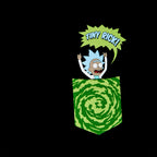 Productafbeelding Rick en Morty - Tiny Pocket Rick T-shirt zwart