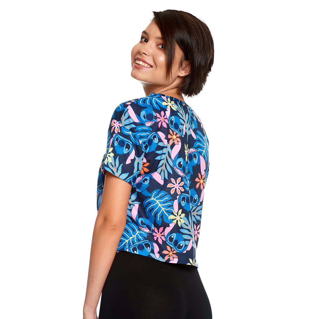 Produktbild Lilo & Stitch - Aloha Stitch T-Shirt Damen mit Knoten