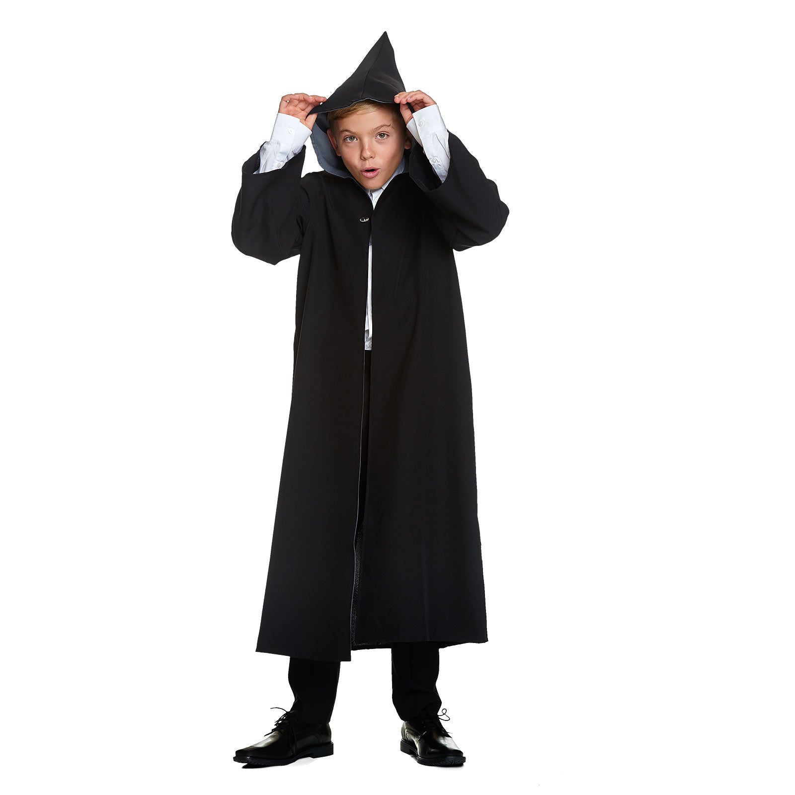 Produktbild Zauberer Kinder Kostüm Robe mit Kapuze für Harry Potter Fans