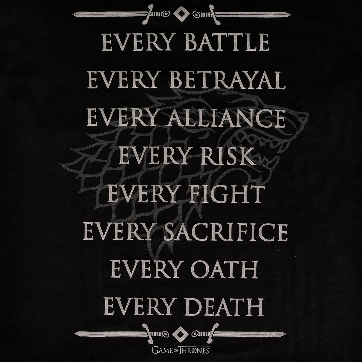 Image produit T-shirt Stark For The Throne noir - Game of Thrones