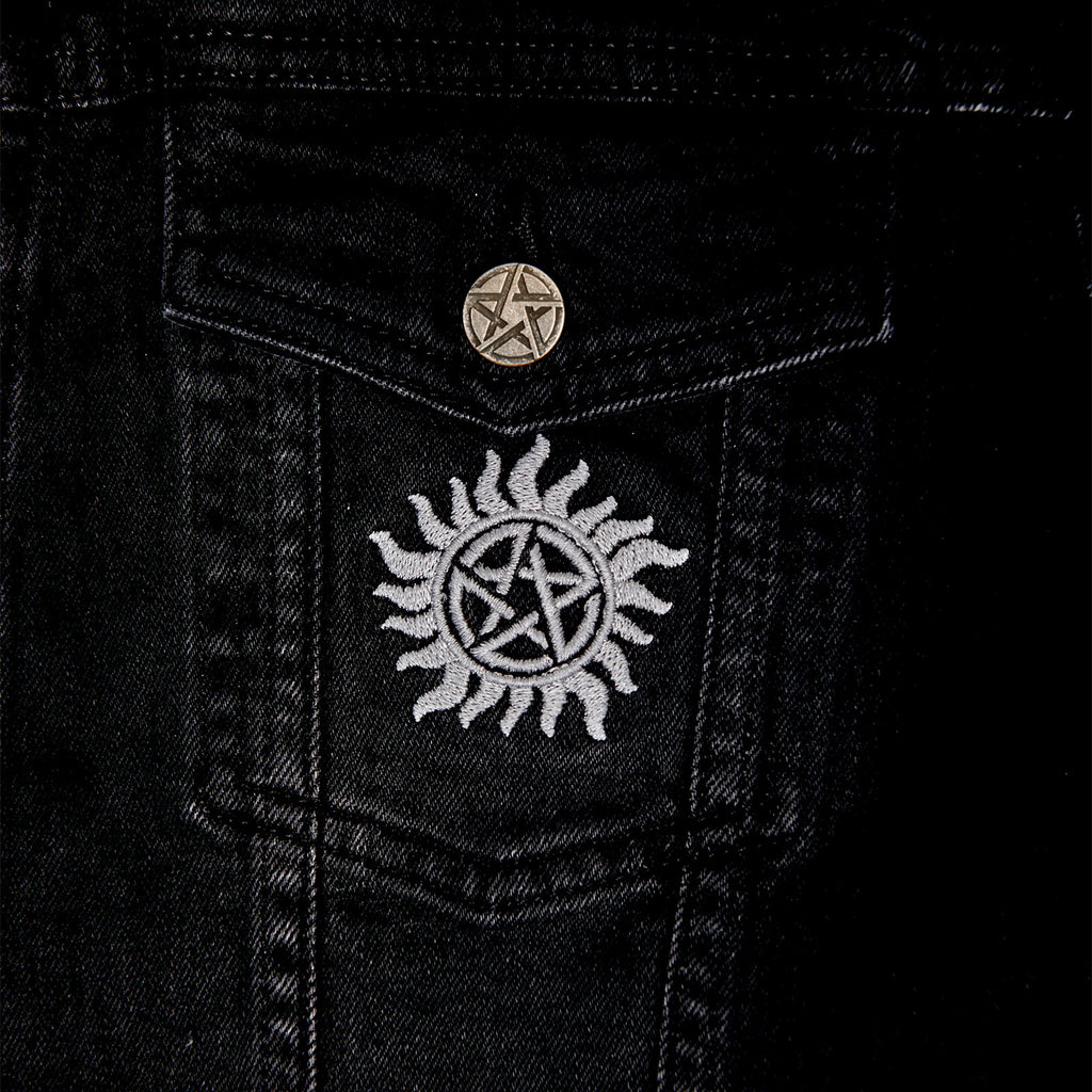Productafbeelding Supernatural - Duivelsval spijkerjack dames zwart