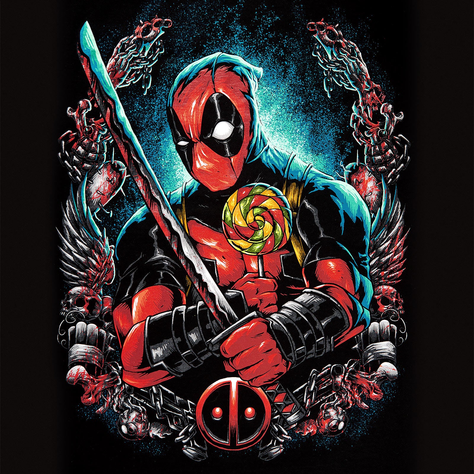 Produktbild Deadpool - Lollipop T-Shirt schwarz