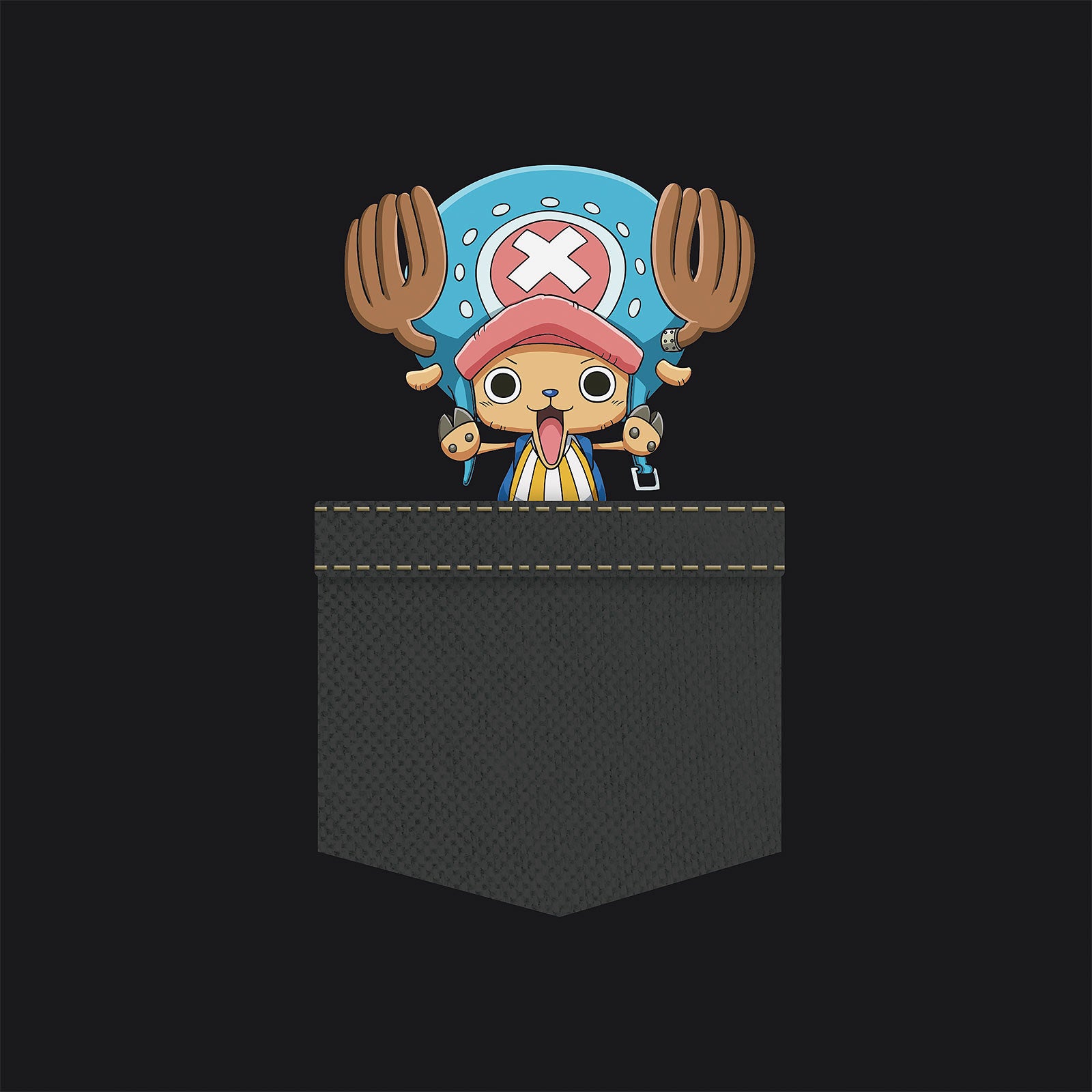 Productafbeelding One Piece - Pocket Chopper T-shirt zwart