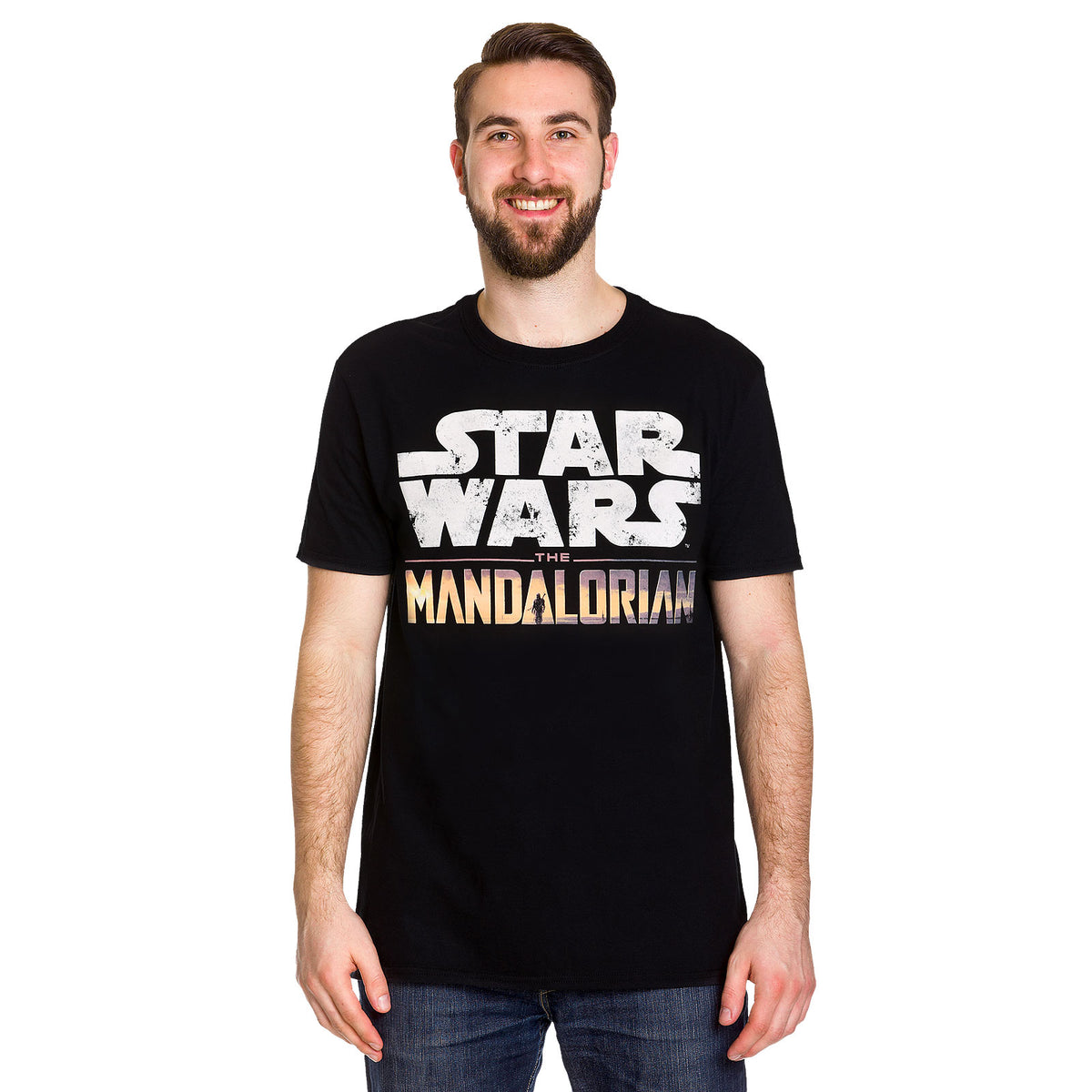 Image produit T-Shirt noir The Mandalorian Logo Intro - Star Wars