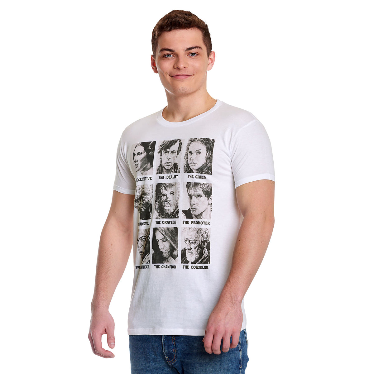 Image produit Star Wars - T-shirt personnages classiques blanc
