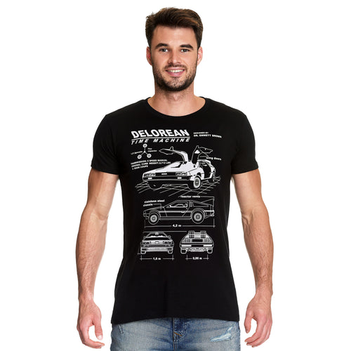 Produktbild Zurück in die Zukunft - DeLorean T-Shirt schwarz