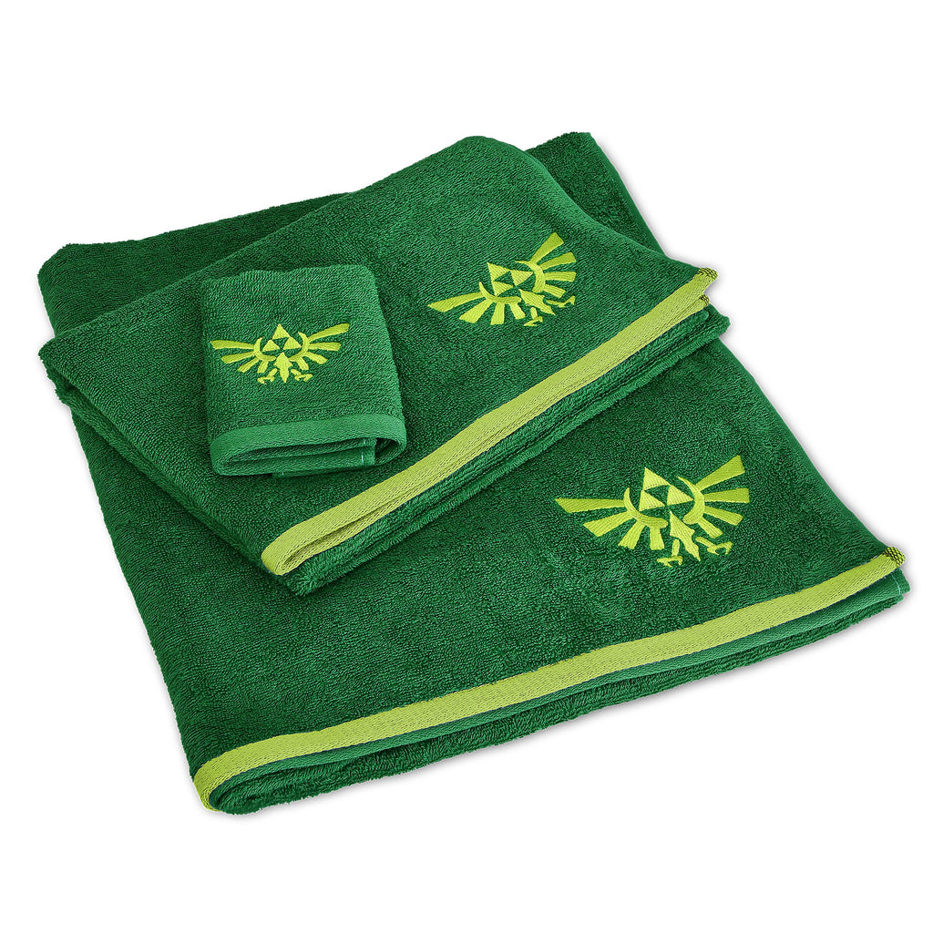 Produktbild Zelda - Hyrule Logo Handtücher mit Waschlappen 3er Set
