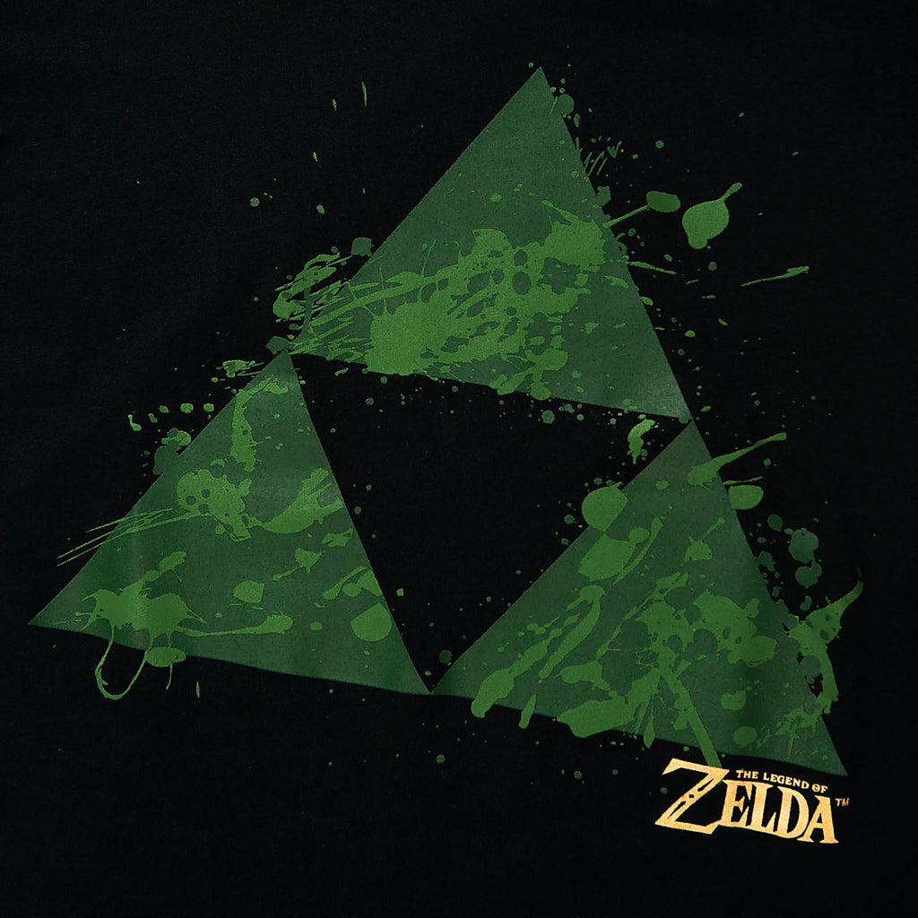 Produktbild Zelda - Triforce Splatter T-Shirt Damen schwarz