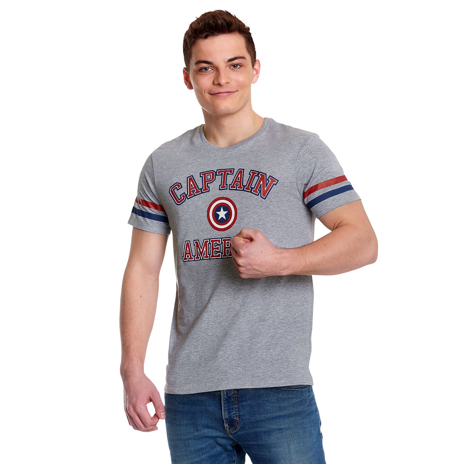 Produktbild Captain America - College T-Shirt grau