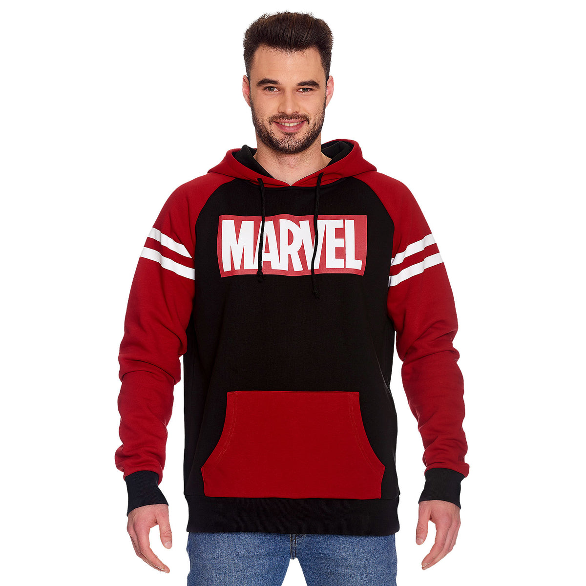 Image produit Marvel - Sweat à capuche logo rouge-noir