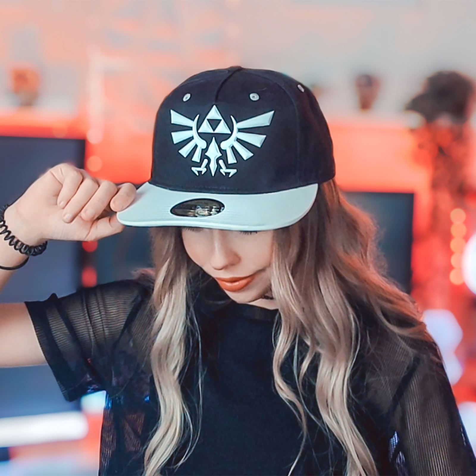 Productafbeelding Zelda - Hyrule Logo Snapback Cap zwart-wit