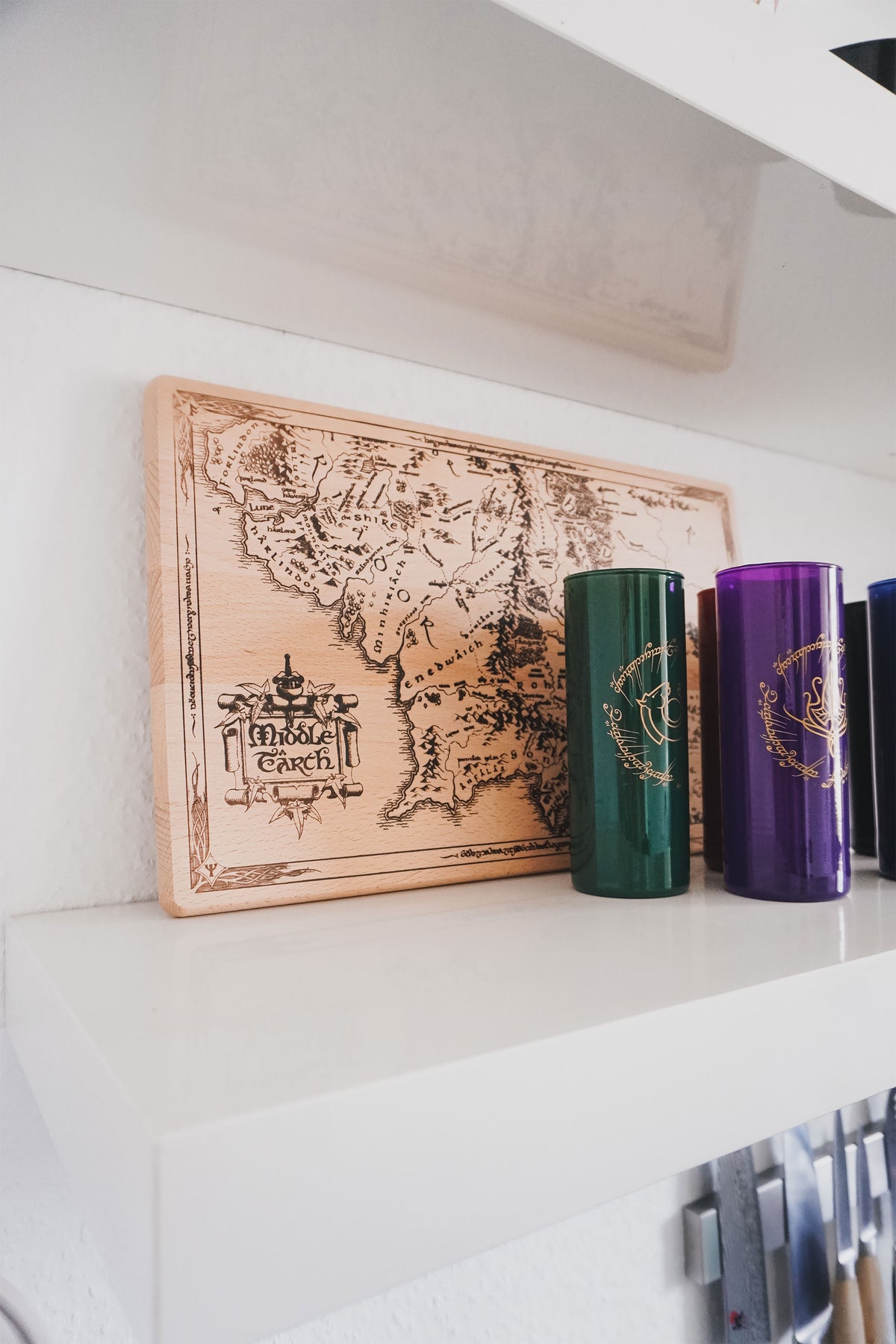 Productafbeelding Lord of the Rings - Midden-aarde Kaart Snijplank Beuk