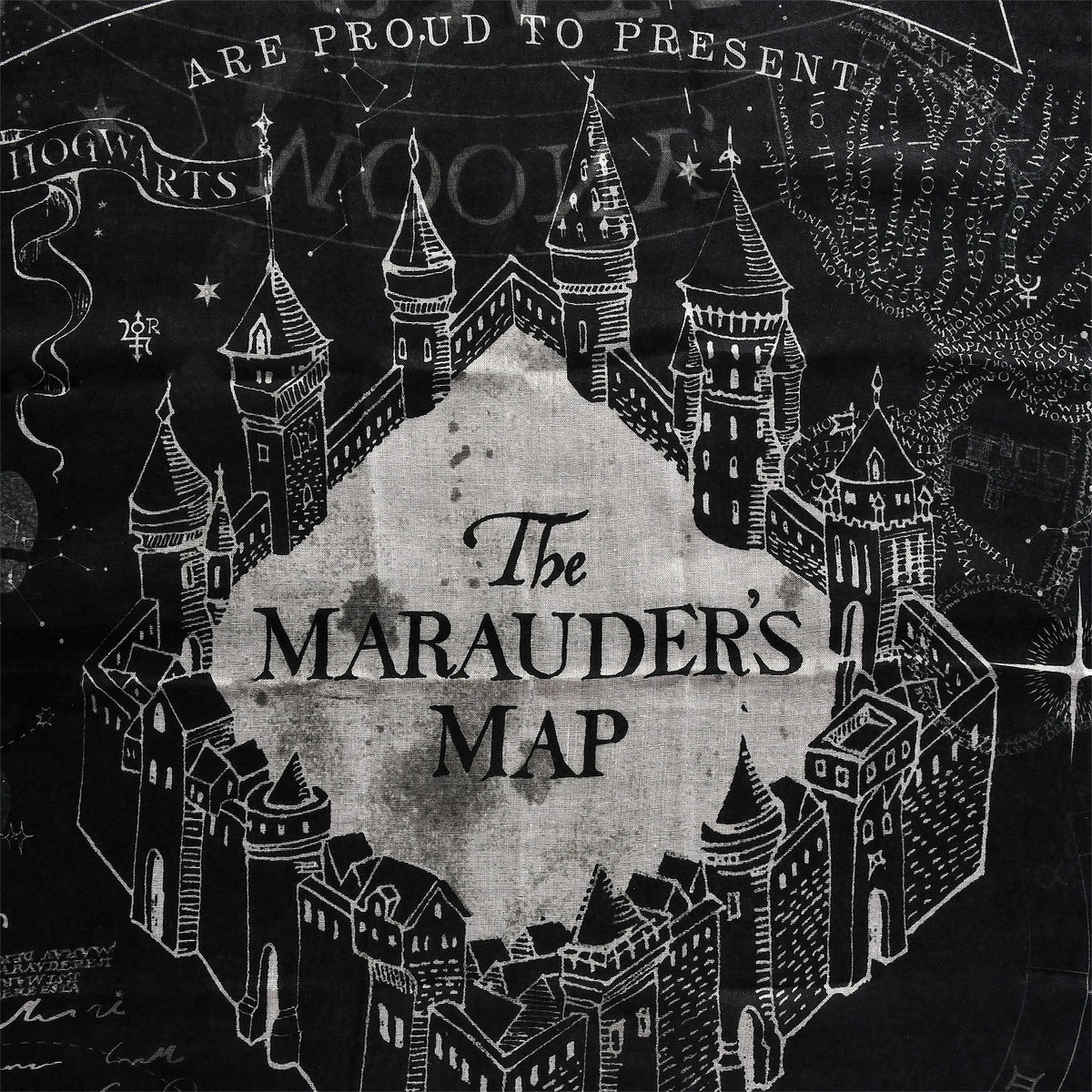 Productafbeelding Harry Potter - Marauders Map Loop Sjaal Zwart
