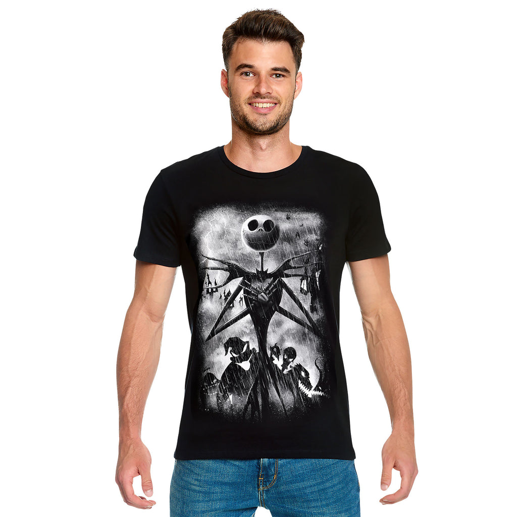 Image produit Nightmare Before Christmas - Jack Stormy Skies T-Shirt noir