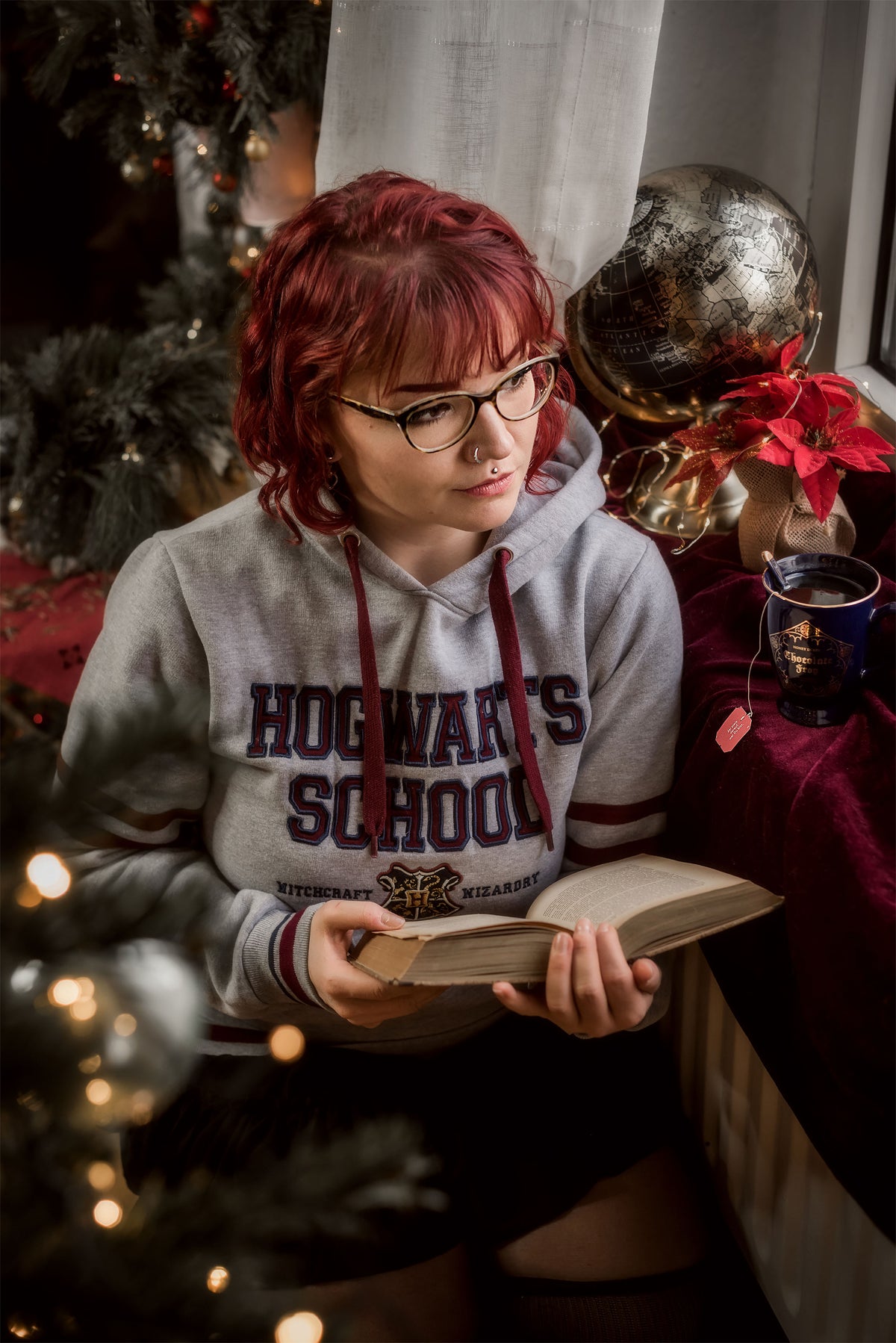 Produktbild Harry Potter - Hogwarts School Hoodie grau