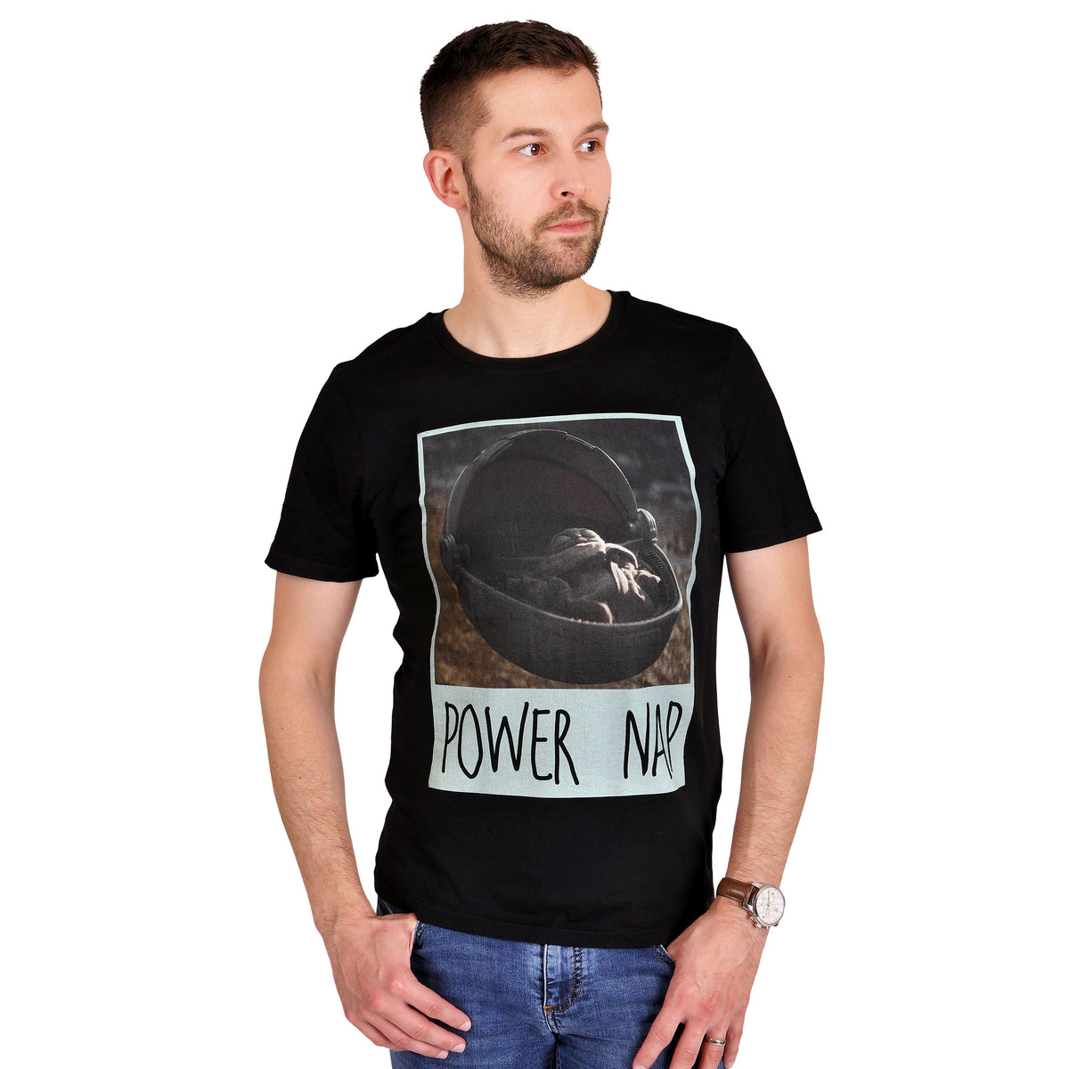 Productafbeelding Het Child Power Nap T-shirt zwart - Star Wars The Mandalorian