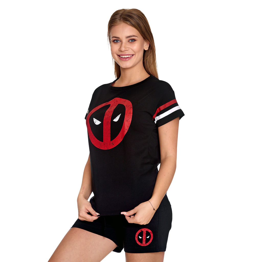 Image produit Deadpool - Logo Pyjama court femme noir