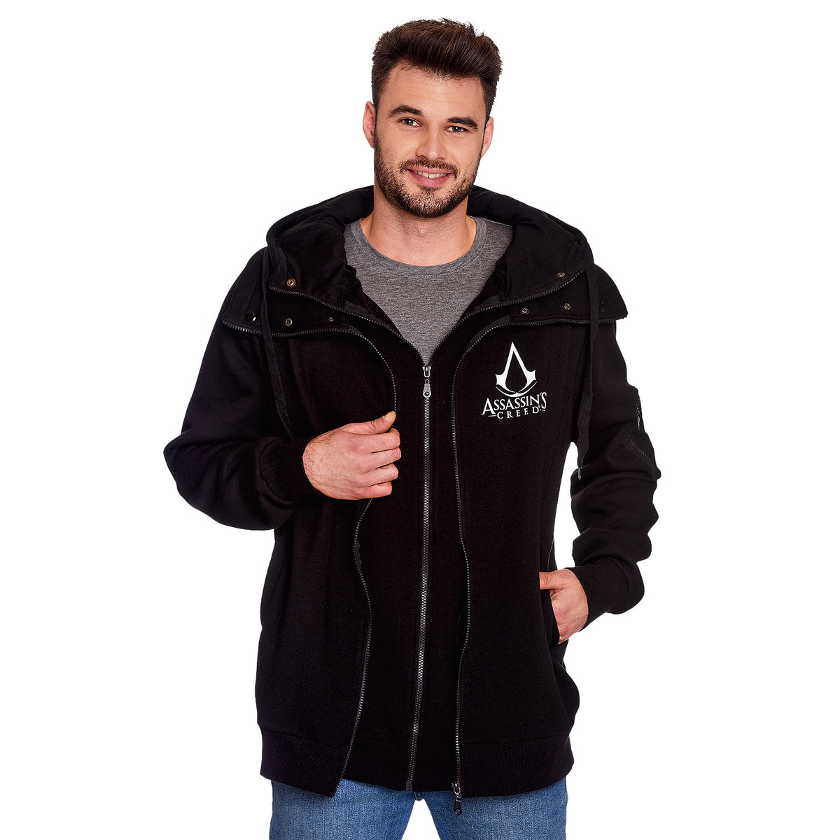Productafbeelding Assassins Creed - Logo Hoodie dubbelgelaagd zwart