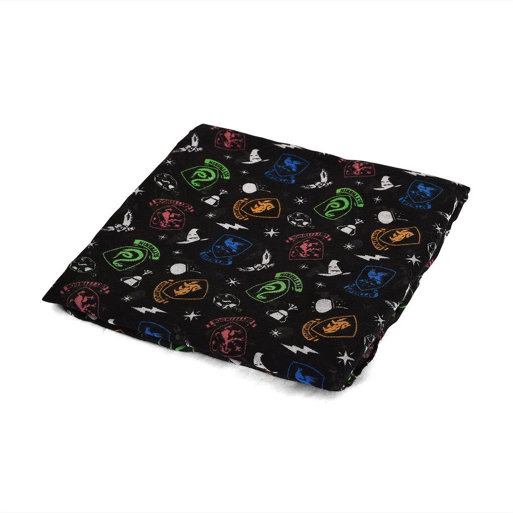 Image produit Harry Potter - Écharpe en boucle noir avec blason de Poudlard
