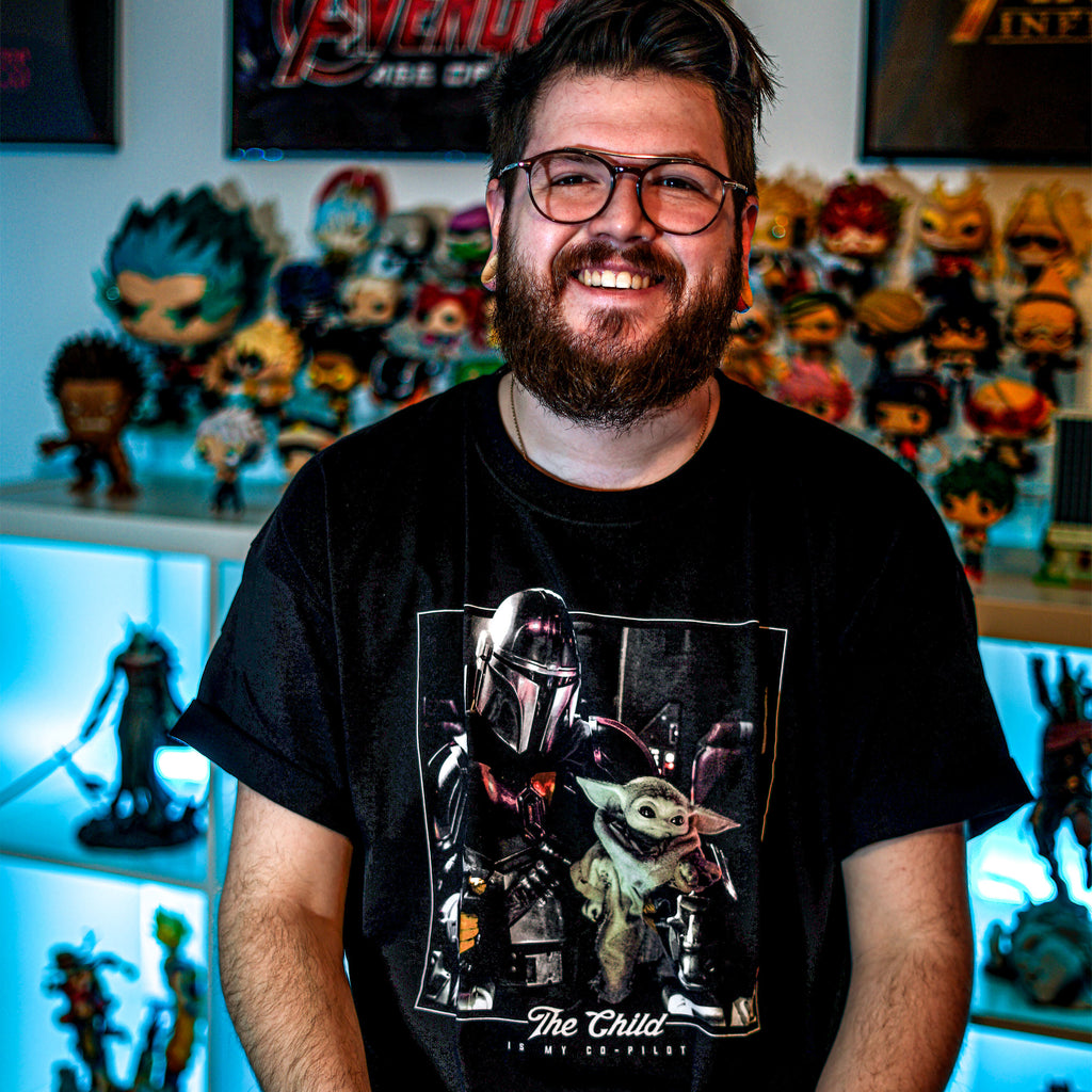 Productafbeelding Het Kind is Mijn Co-Piloot T-Shirt zwart - Star Wars The Mandalorian