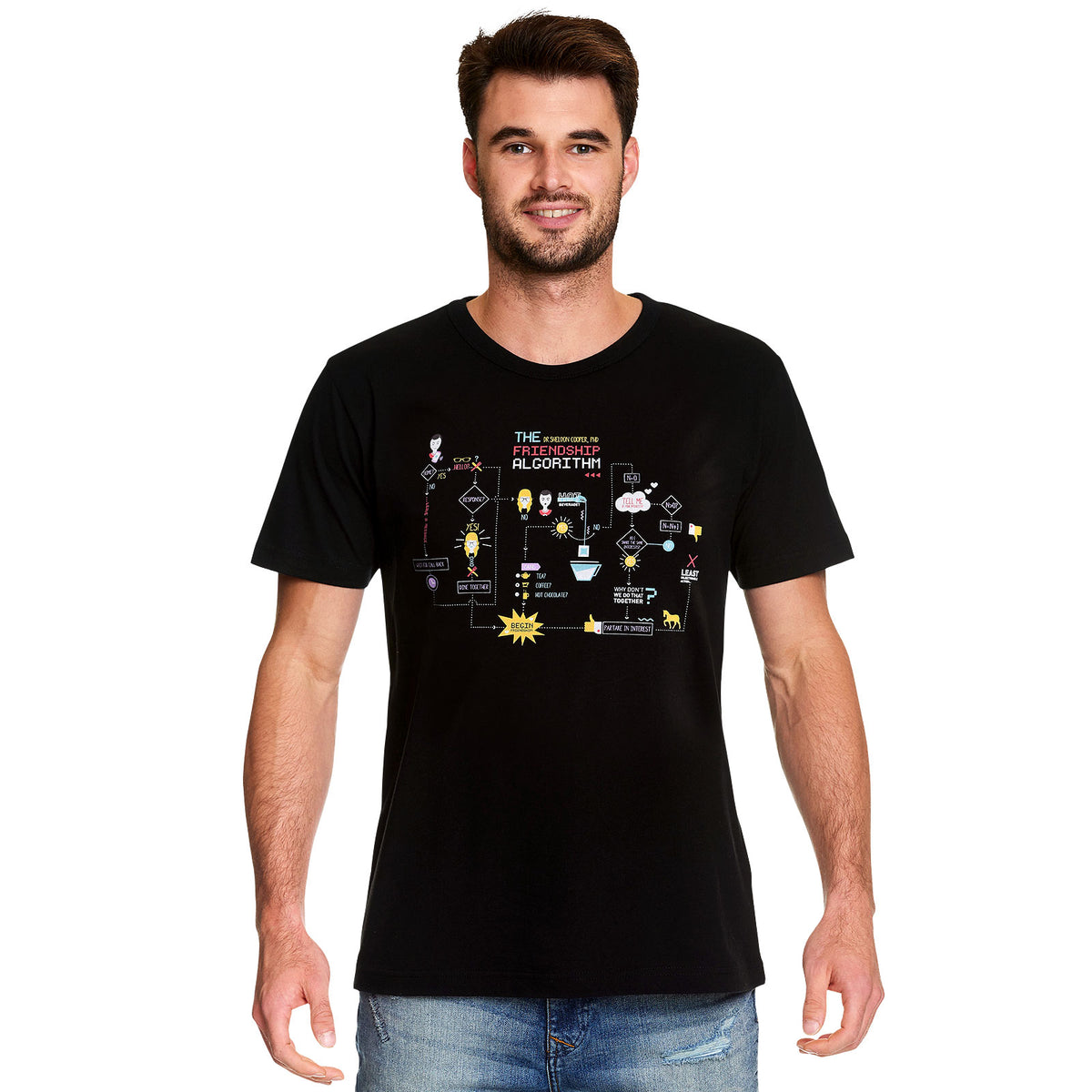 Image produit The Big Bang Theory - T-shirt noir Algorithme d'Amitié