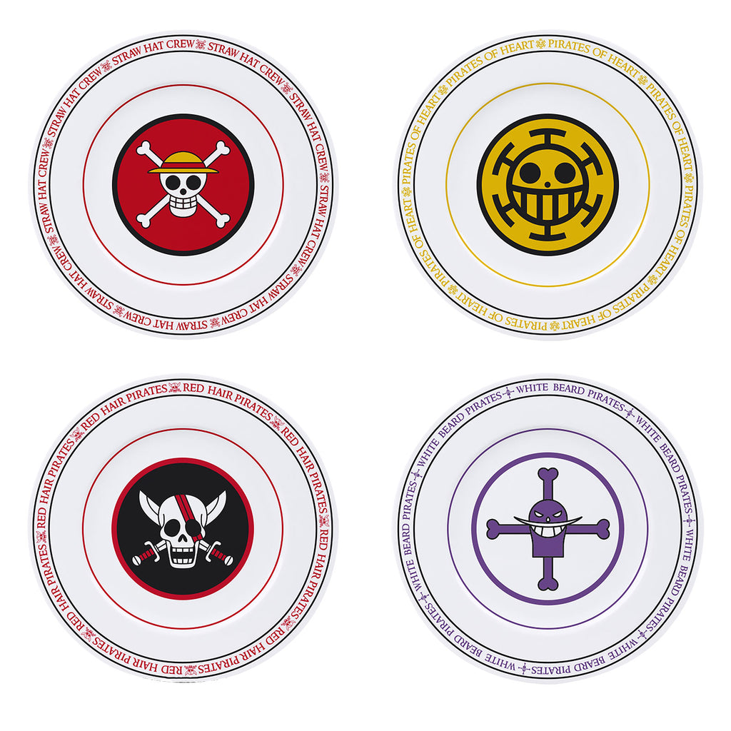 Image produit One Piece - Ensemble d'assiettes Logos des Équipages de Pirates