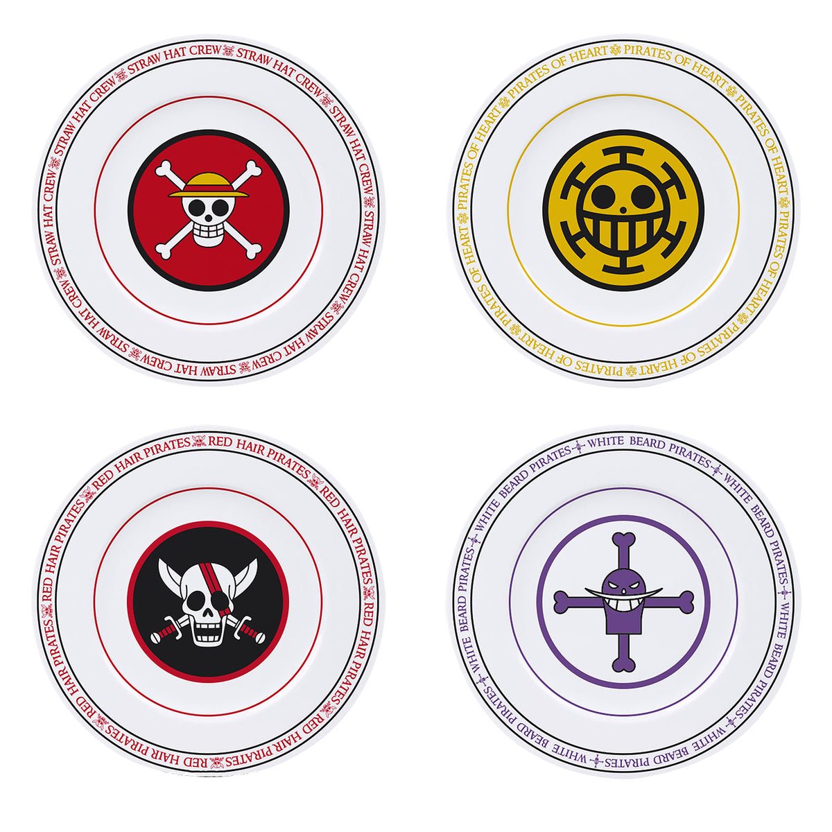 Image produit One Piece - Ensemble d'assiettes Logos des Équipages de Pirates