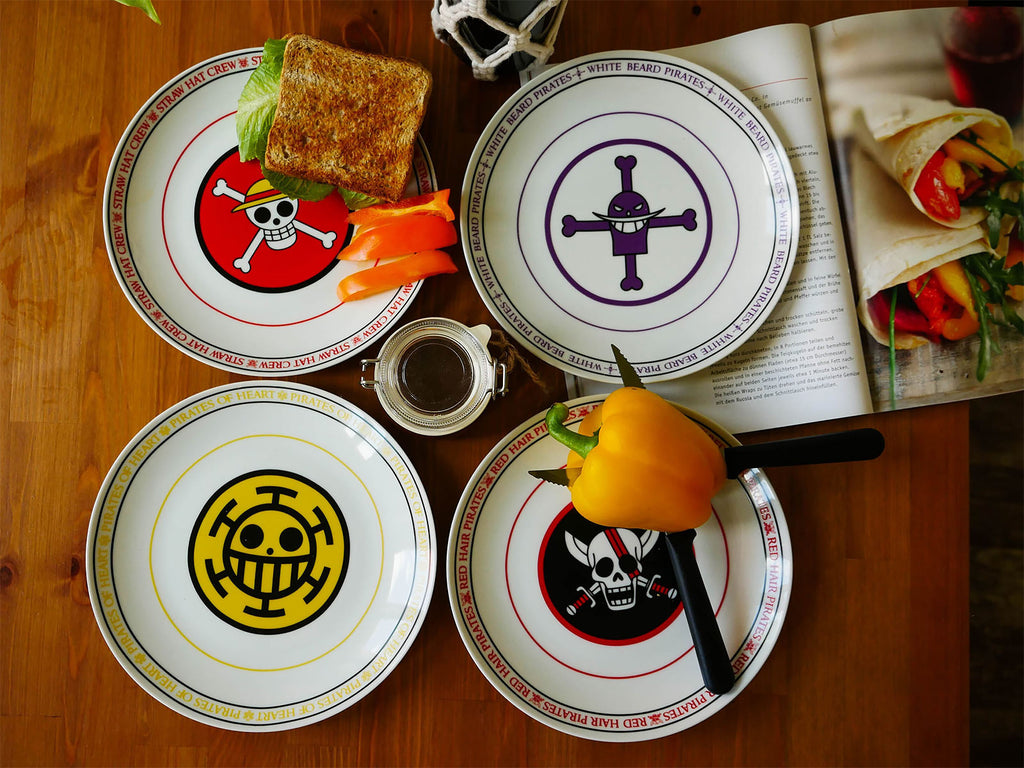 Image produit One Piece - Ensemble d'assiettes Logos des Équipages de Pirates