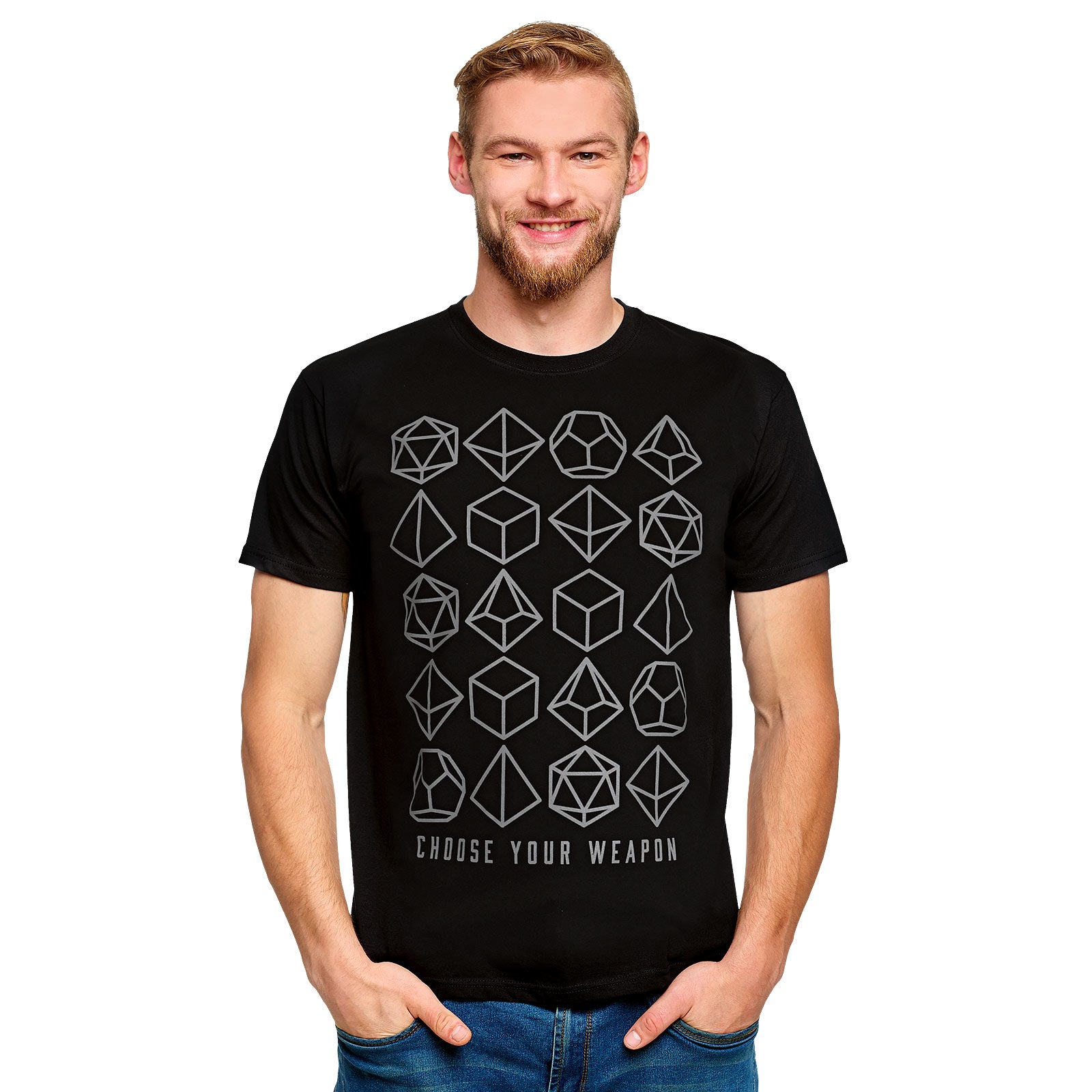 Produktbild Choose Your Weapon Dice T-Shirt schwarz