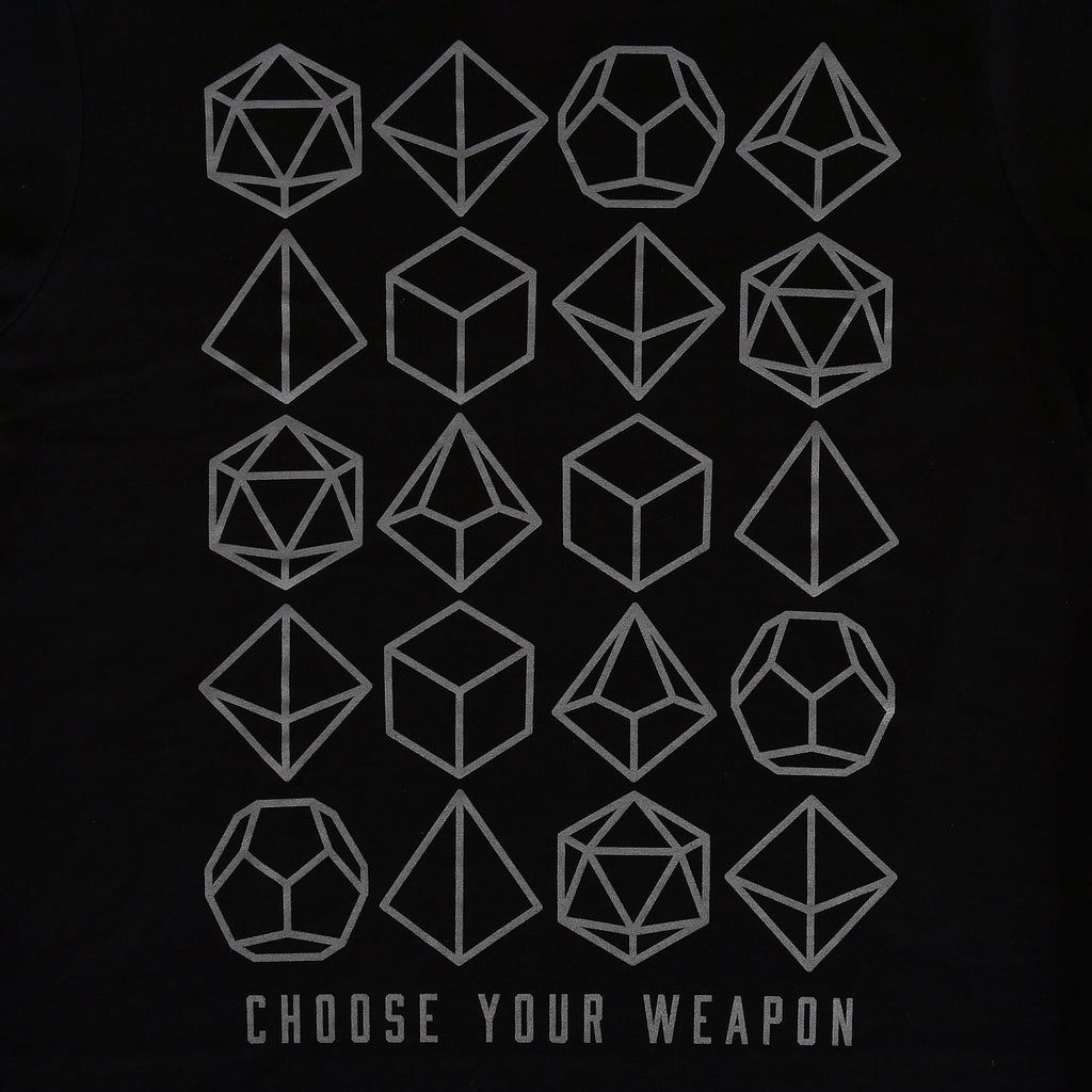 Produktbild Choose Your Weapon Dice T-Shirt schwarz