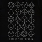 Produktbild Choose Your Weapon Dice T-Shirt schwarz