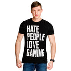 Image produit T-shirt noir Hate People Love Gaming