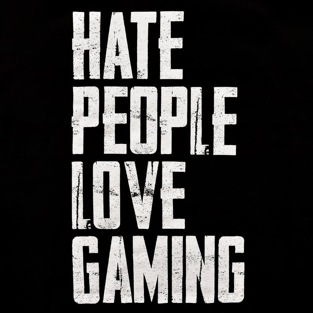 Image produit T-shirt noir Hate People Love Gaming