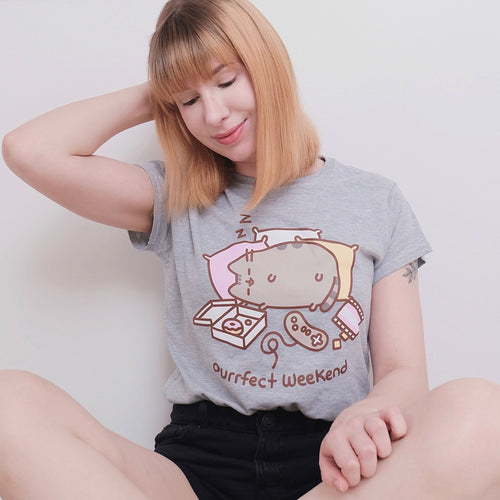 Productafbeelding Pusheen - Purrfect Weekend Dames T-shirt grijs