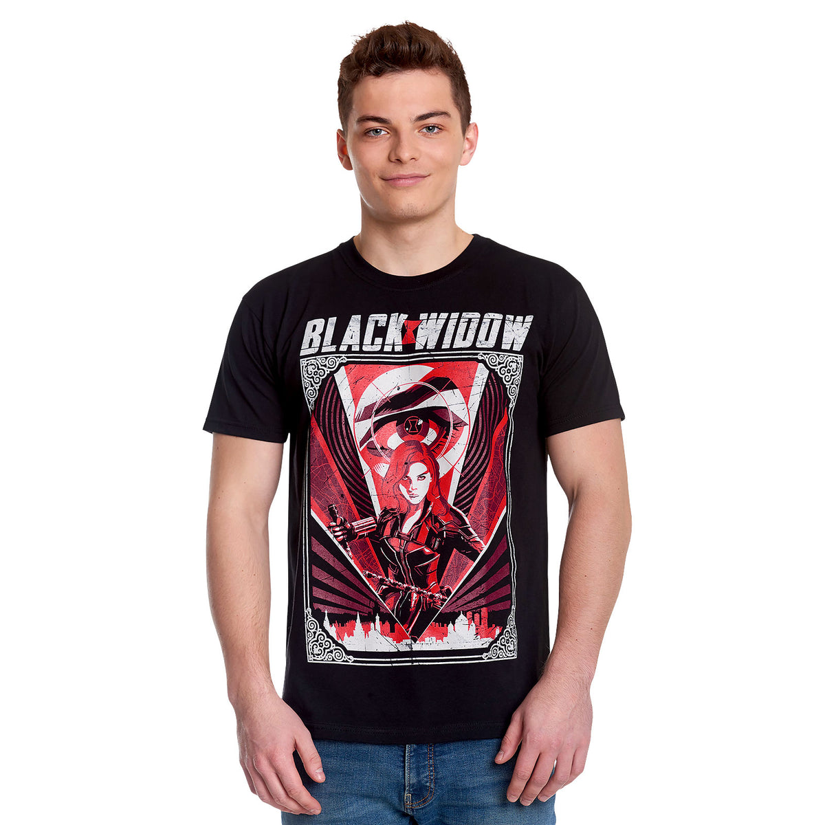 Productafbeelding Black Widow - Eye in the Sky Film T-shirt zwart