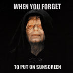 Productafbeelding Star Wars - Palpatine Sunscreen T-Shirt Zwart