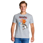 Image produit Fairy Tail - T-shirt Natsu et Happy gris
