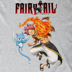 Image produit Fairy Tail - T-shirt Natsu et Happy gris
