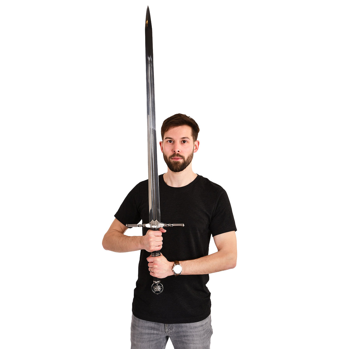 Image produit Réplique de l'épée à deux mains de Geralt de Rivia avec fourreau pour les fans de Witcher
