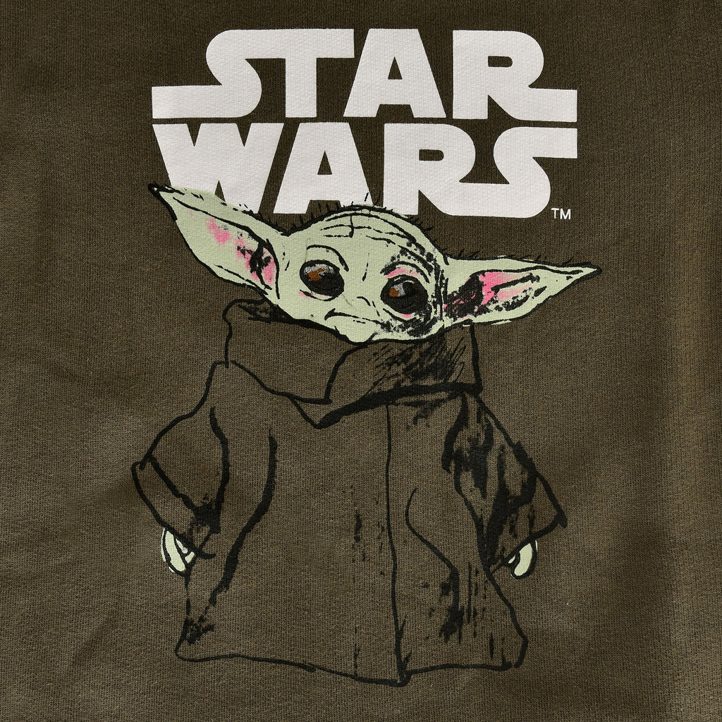 Image produit Sweat à capuche pour enfants Grogu vert - Star Wars The Mandalorian