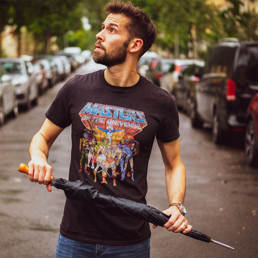 Image produit Masters of the Universe - T-shirt Distressed Characters noir