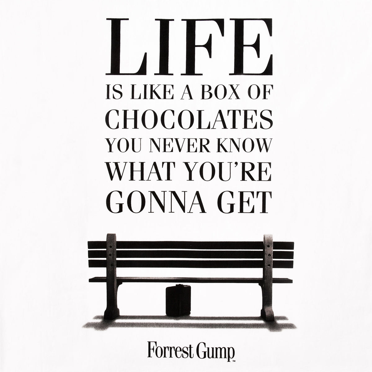 Produktbild Forrest Gump - Life Is Like a Box of Chocolates T-Shirt weiß