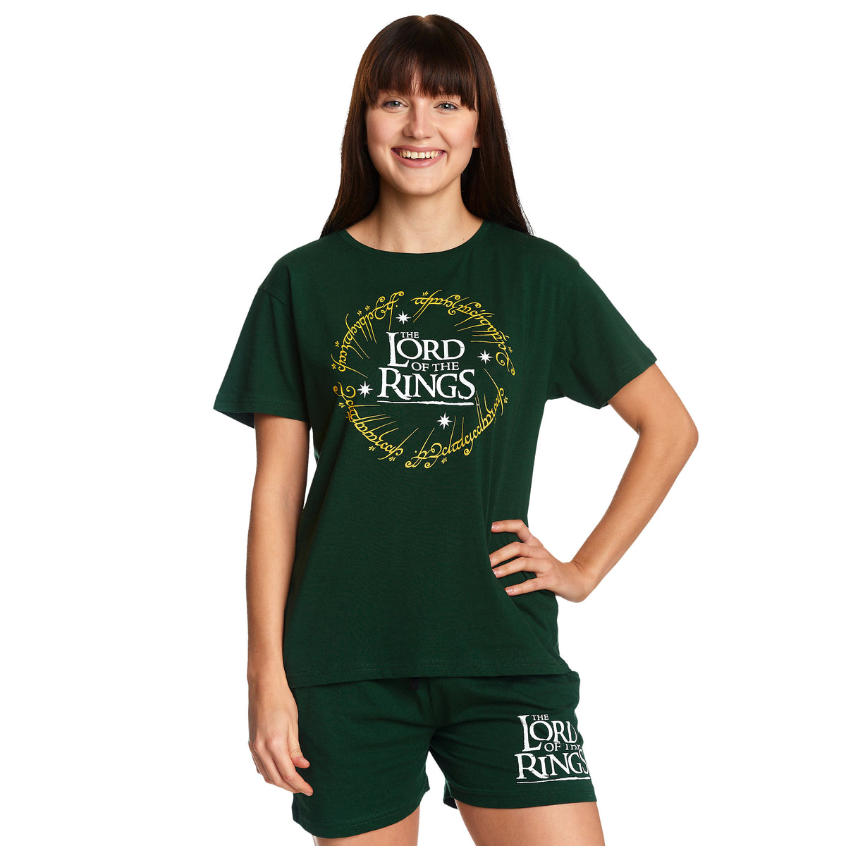 Productafbeelding Heer der Ringen - De Ene Ring Pyjama kort dames groen
