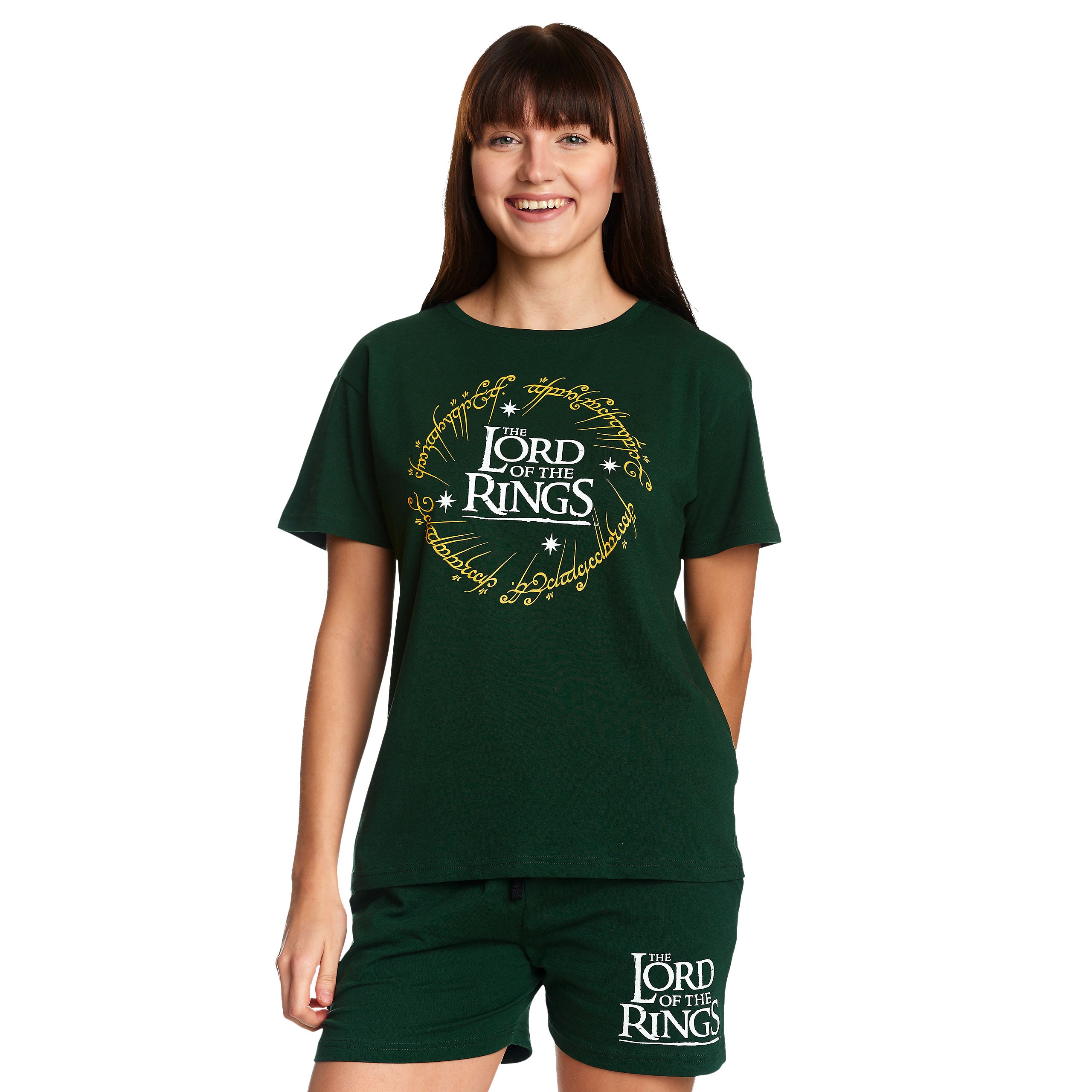 Productafbeelding Heer der Ringen - De Ene Ring Pyjama kort dames groen