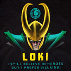 Productafbeelding Loki - Ik Geef de Voorkeur aan Schurken T-Shirt zwart