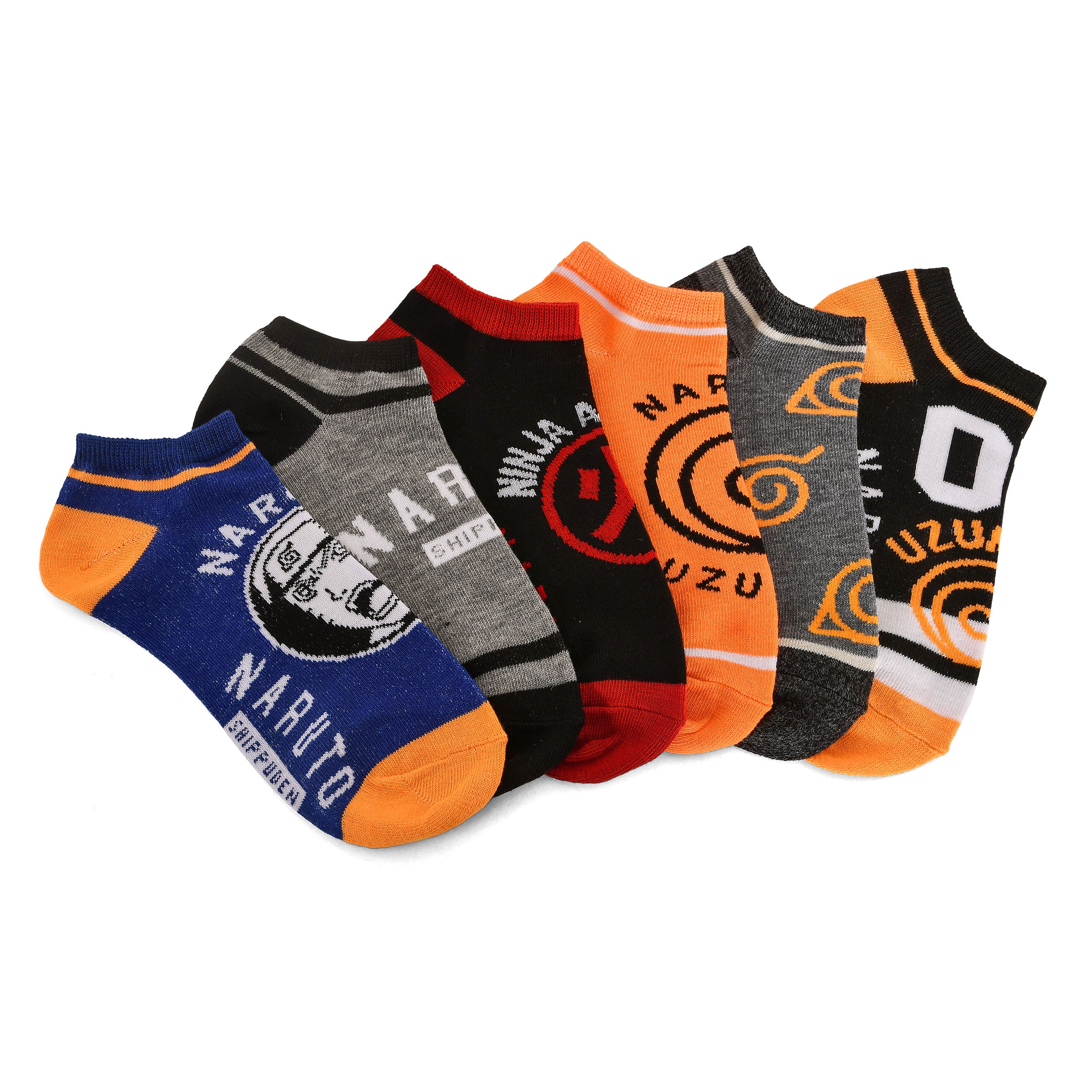 Image produit Naruto - Ensemble de 6 paires de chaussettes de sport Symboles