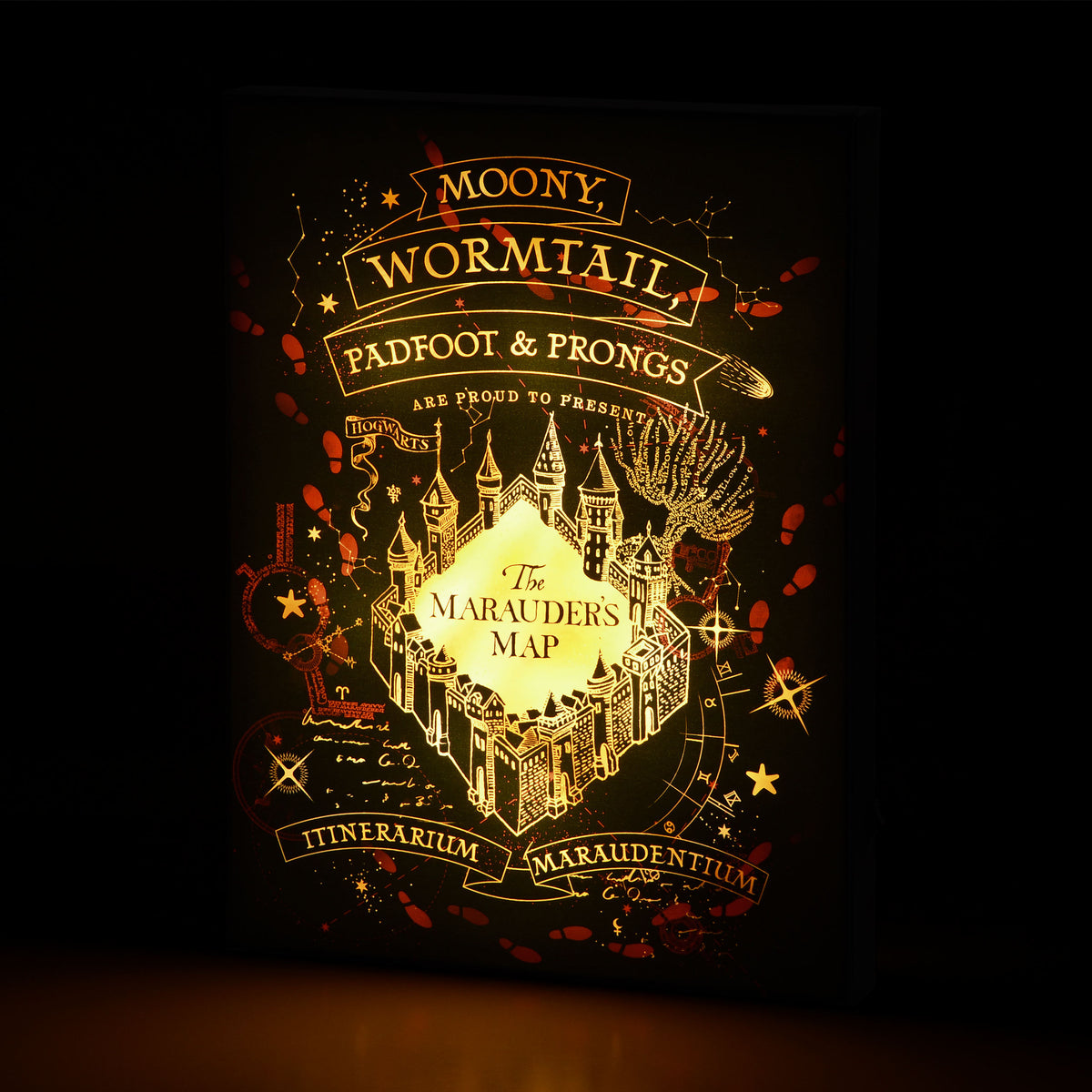 Image produit Harry Potter - Tableau mural de la Carte du Maraudeur avec lumière