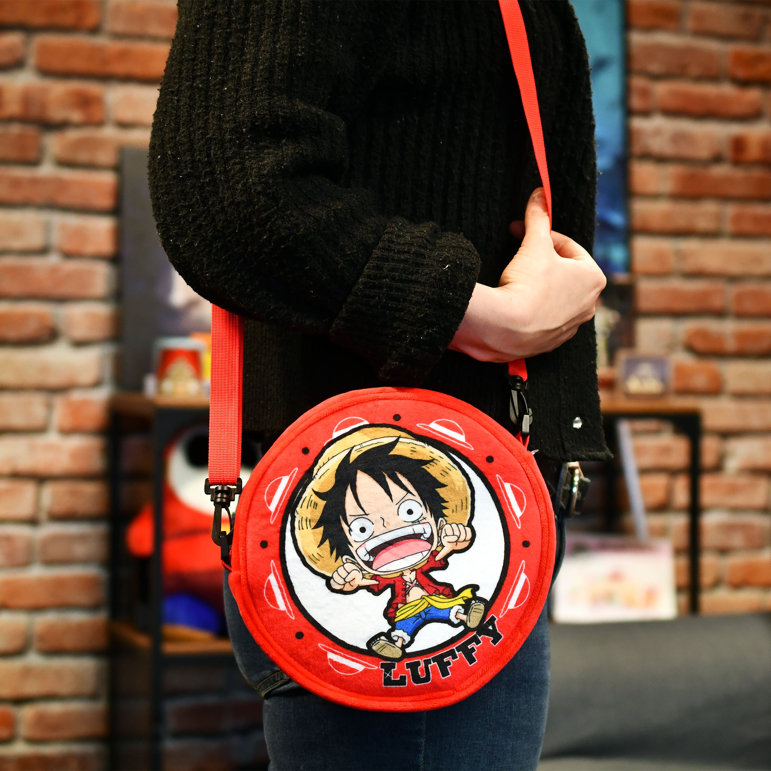 Productafbeelding One Piece - Luffy Pluche Schoudertas rood