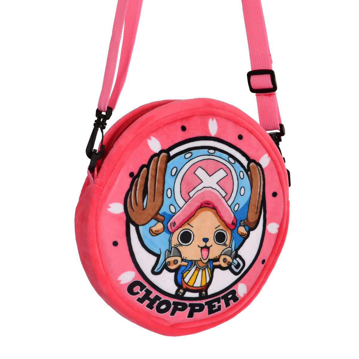 Image produit One Piece - Sac à bandoulière en peluche Chopper rose